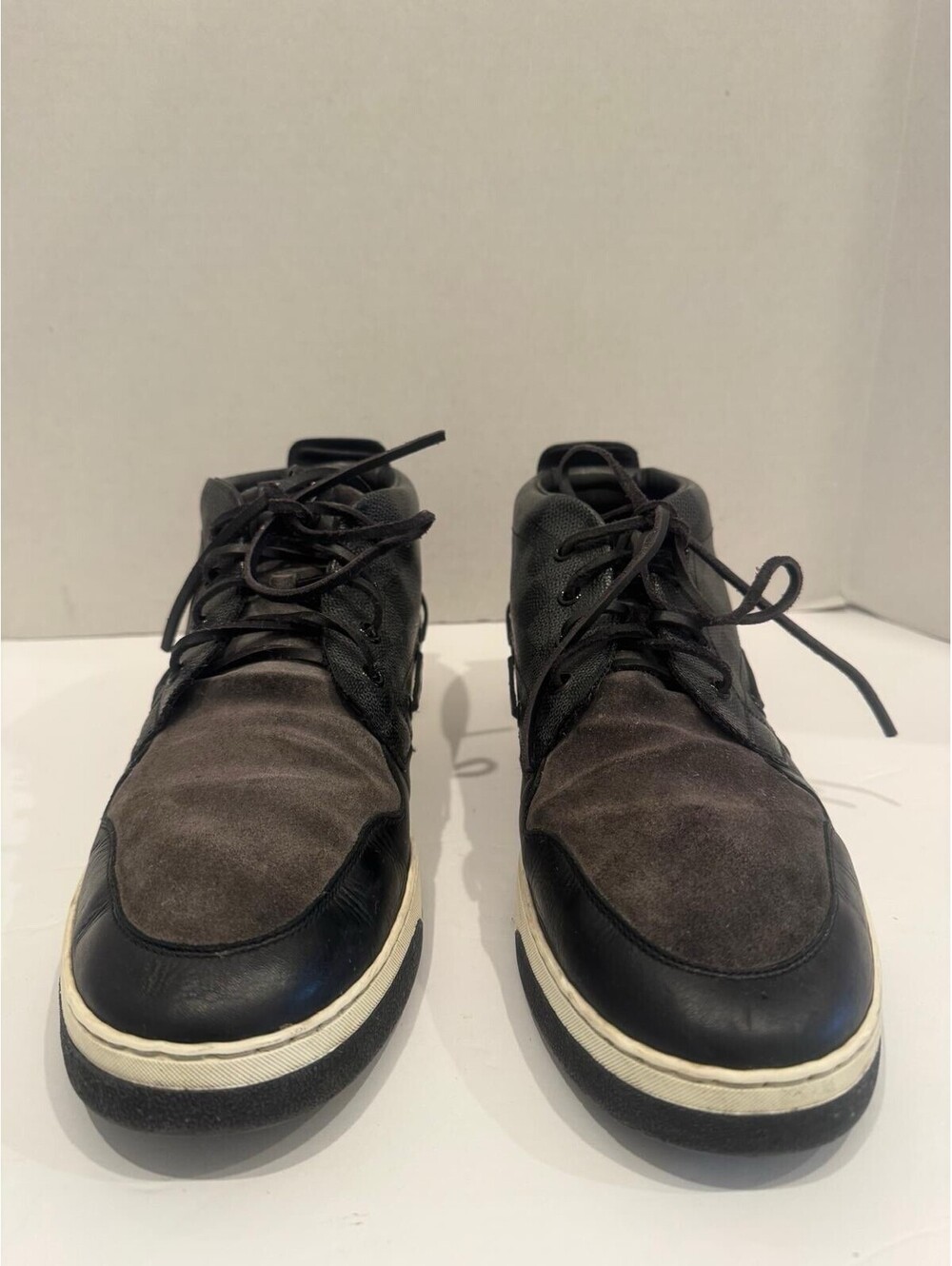 Louis Vuitton Damier Graphite Propeller High‑Top Sneakers